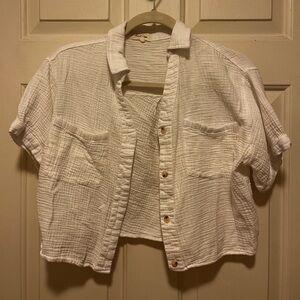 White Linen Button Up